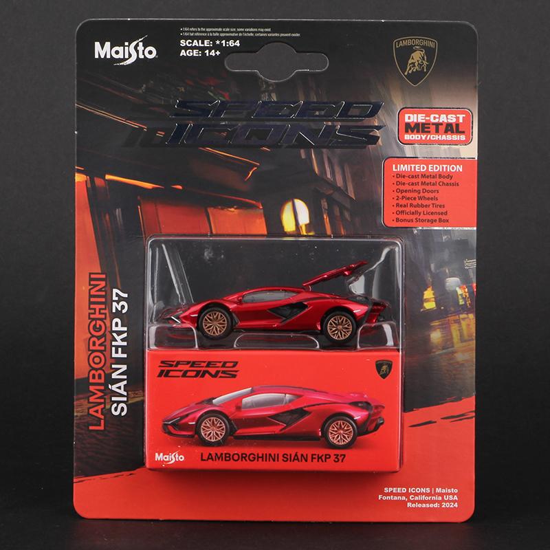 Maisto 1:64 Porsche 911 Taycan Lamborghini Sian Performance Ferrari SF90 Monza SP1 Car Model Alloy Miniature Diecast Toy