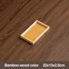 Decorate Tray Natural Bamboo Bamboo Wooden Tray Rectangular Retro Style Serving Tray Dessert Pallet Coffee Table