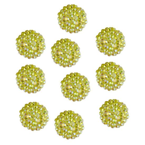 10 шт. 20 мм Бусины с большим отверстием Сверкающие Стразы Цветные Бусины для Украшений DIY Изготовление Украшений Ручки Брелоки Ожерелья Круглые Сверкающие