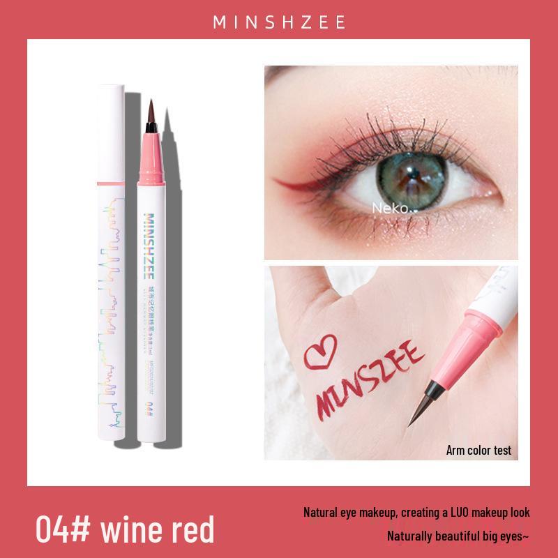 MINSHZEE Ultra-Fine Long-Lasting Black Brown Liquid Eyeliner Pen - Smudge-Resistant and Beginner-Friendly