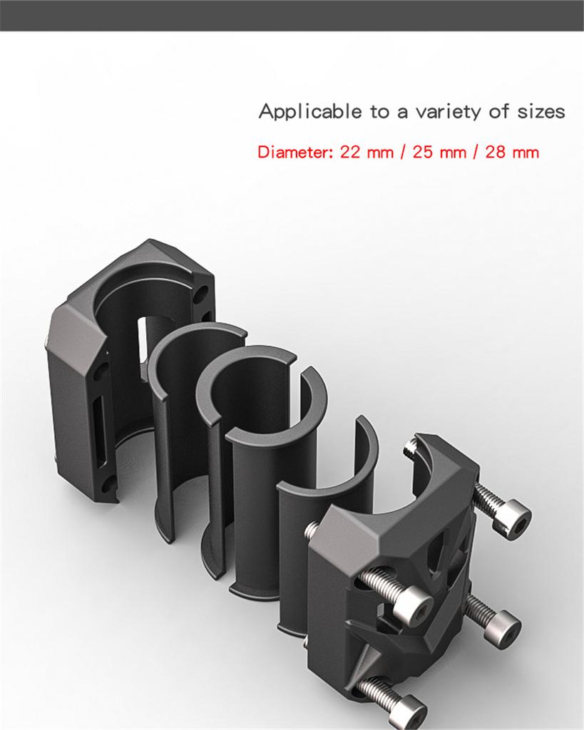 4 Pcs Motorcycles Bumper Clamps Cradle Anti-Falling Rubber Protector 22/25/28mm