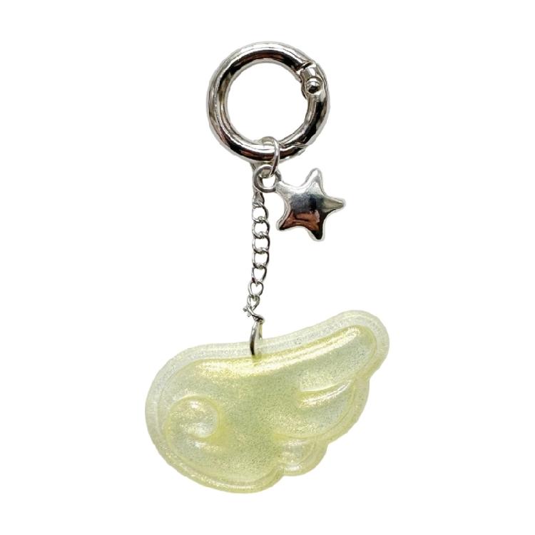 Delicate Acrylic Angel Wing Star Key Ring For Women Keys Organization Inspirational Pocket Charm Sentimental Present