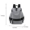 BUKESIYI Women's Mini Backpack, Large Capacity, Waterproof, PU Leather, Gray, JP78110