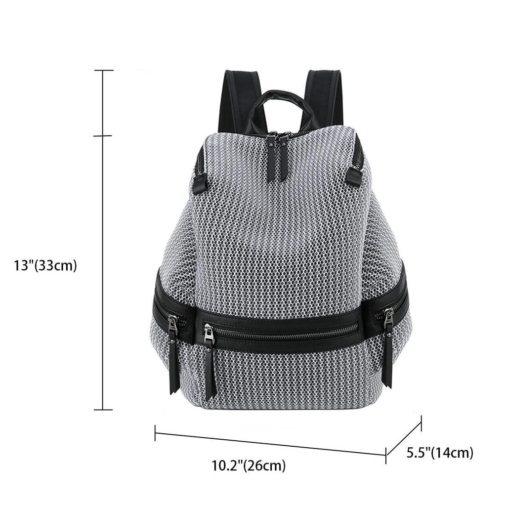 BUKESIYI Women's Mini Backpack, Large Capacity, Waterproof, PU Leather, Gray, JP78110