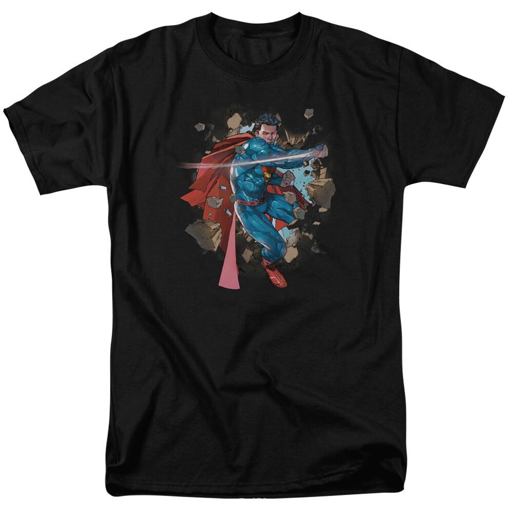26 Superman Rock Breaker T Shirt Licensed Comic Book Movie Tee Black Unisex T-Shirt M