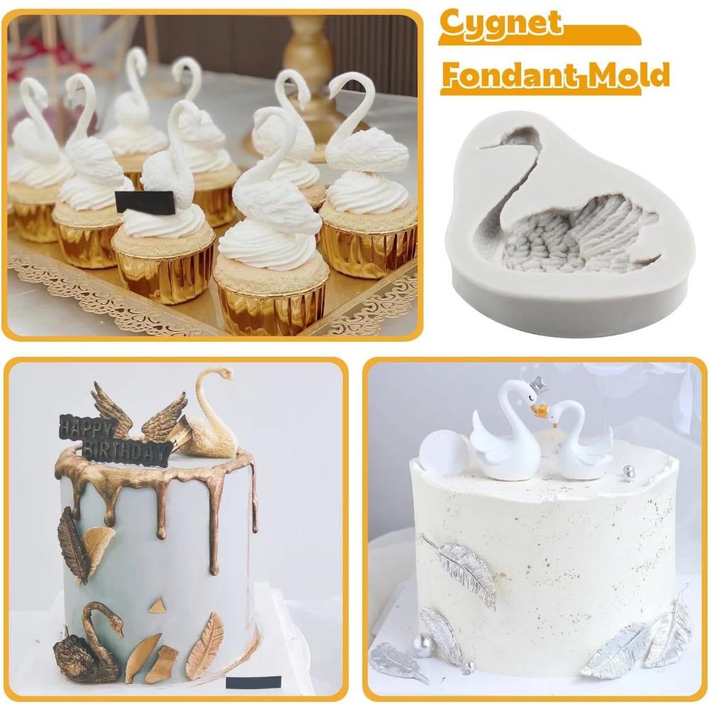 

Силіконова форма для лебедя 3D Інструменти для прикраси тортів із помадкою Форми для цукерок із смоли та глини Форми для шоколадної пасти Кухонні аксесуари синій