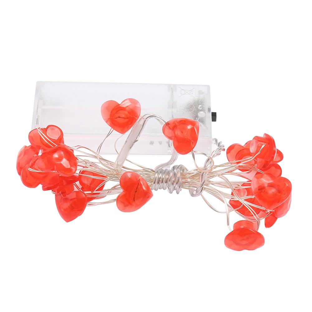 Red Heart Shaped String Lights, 20/30 LED Valentine s Day Heart String Lights Christmas Mother s Day Romantic Heart Fairy Lights