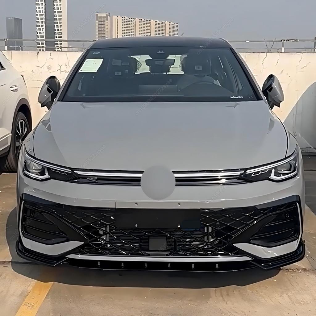 3Pcs Car Front Bumper Lip Spoiler Splitter Diffuser For VW Golf 8.5 MK8.5 GTI Rline 2025-2025+ ABS Gloss Black Bodykits Tuning