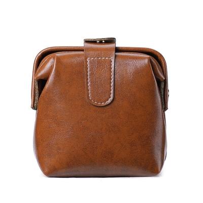 Bolsa de Cosméticos Casual de Couro PU Botão Cor Sólida Porta-Moedas Caixa Organizadora de Maquiagem de Grande Capacidade