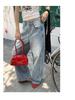 Light Blue High-Waisted Wide-Leg Jeans for Women - Trendy and Slimming Loose-Fit Casual Pants