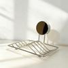 Stainless Steel Suction Cup Soap Holder Removable Rustproof Bathroom Storage Rack Drainage No Drill Soap Rack Household