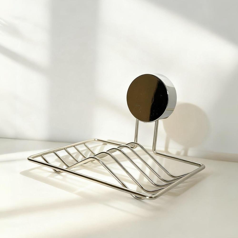 No Drill Stainless Steel Soap Dish Stainless Steel Bathroom Storage Rack  Kitchen Sink