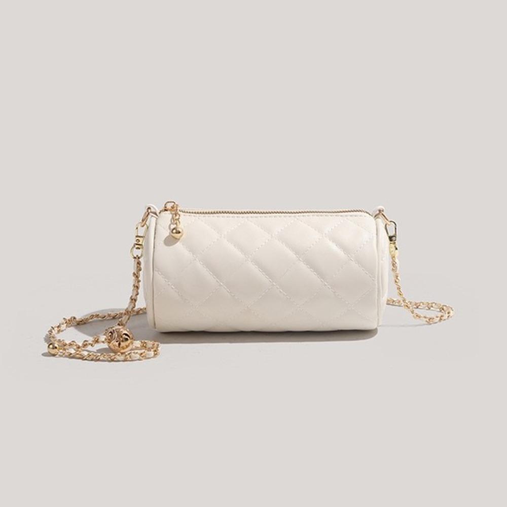 Bag female niche texture small fragrance style diamond chain small gold ball cylinder bag single shoulder crossbody pen holder pillow bag trendy