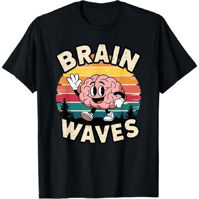Gehirnwellen Gehirnwissenschaft Neurologie Neurowissenschaft T-Shirt
