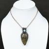 Fluorite, Moonstone Gemstone Copper Wire Wrap Jewelry Pendant 2.84"