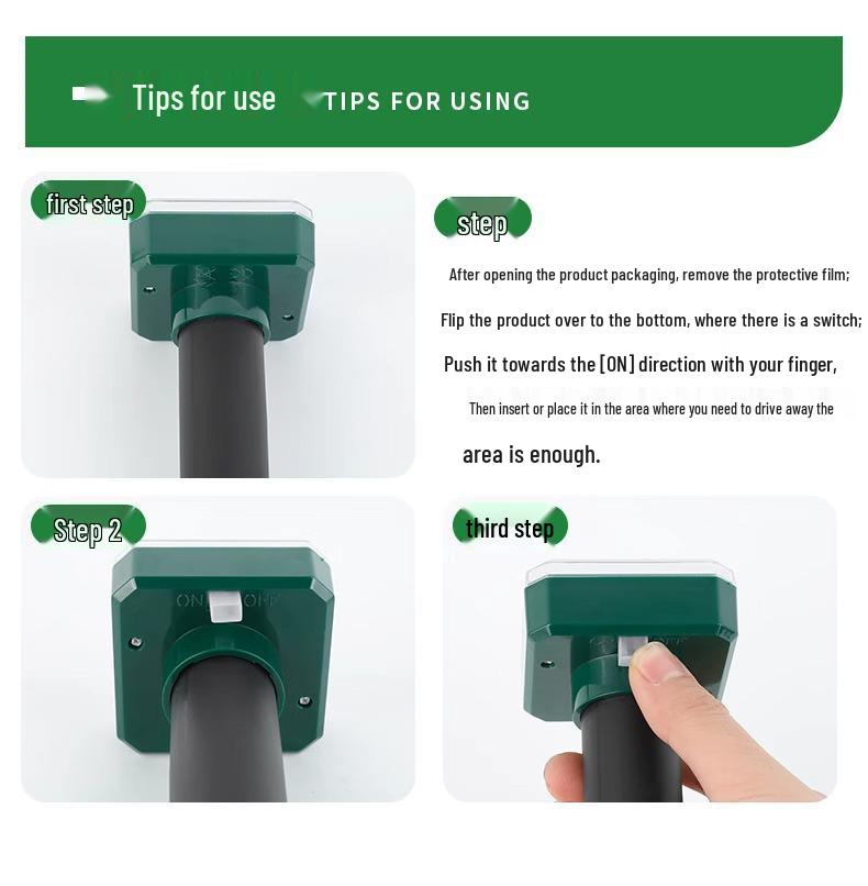 Solar Ultrasonic Bird Repeller for Home, Balcony, and Orchard - Effective Bird and Pigeon Deterrent