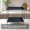 Two-Tier Tabletop Storage Rack Easy to Clean Two-Level Countertop Organizer