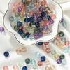 50pcs 8/10mm Transparent Glass Round Beads Colorful Spacer Loose Beads for DIY Bracelet Necklace Jewelry Making Accessories