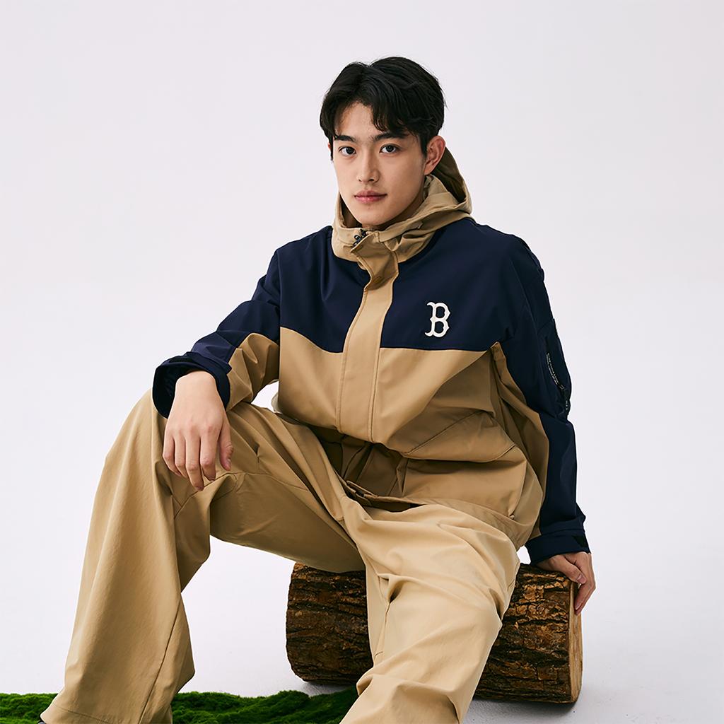 New MLB Basic Collection Basic Boston Red Sox SS25 Jackets Coats Unisex Marine Blue/Khaki 3AWJB0551-43BGP
