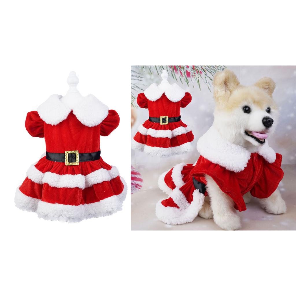 Dogs Dress Pet Autumn Camping Walking Dress Pet Dress Dogs Christmas Skirt Cats Dress Dogs Clothes for Small Dogs Girl