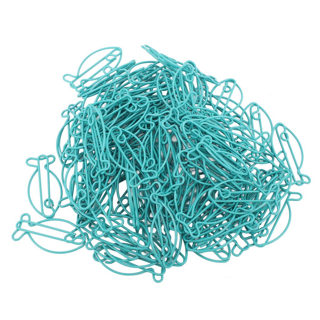 100pcs Paper Clips Multipurpose Cute Fish Shaped Exquisite Rustproof Metal Paper Clips for Home