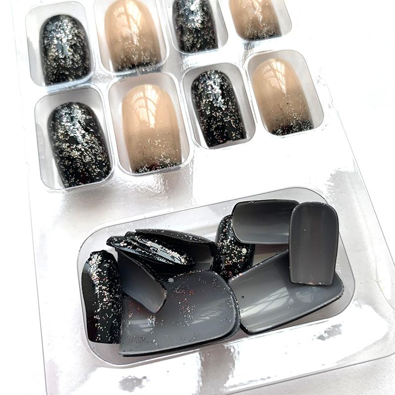 24 pcs/set Press on Nails Long Red Star Nail Girls Sexy Nail DIY Bridal Tip Daily Reusable Sexy Fake Nails Art For Women Decoration