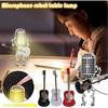 Mic Rockbot, Microphone Desk Lamp, Metal Microphone Mini Guitar Night Light Decoration (Yellow)
