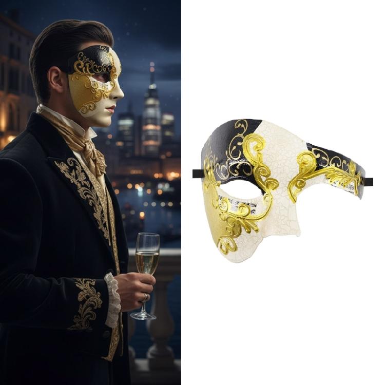 Masquerade Masks Venetians Party Mask Mardi Gras Mask with Adjustable Straps for Women Men Carnivals Prom Mask Gift