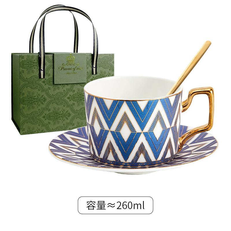 Light Luxury Coffee Cup And Saucer Set, Wedding Gift, Ceramic Bone China High-End Exquisite Latte Cup, Afternoon Tea Coffee Cup