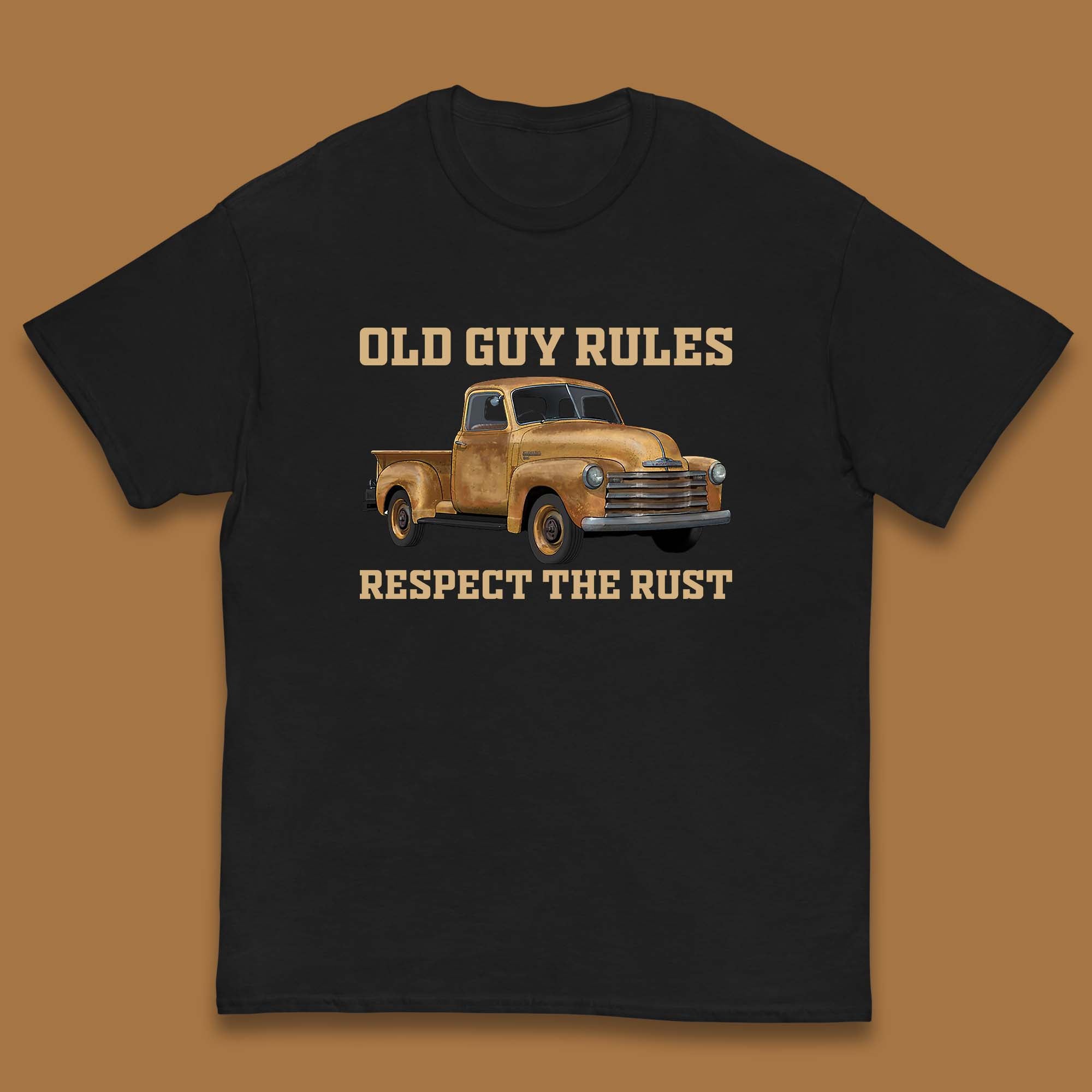Old Guy Rules Respect The Rust Truck Classic Antique Truck Enthusiasts Kids T Shirt 150