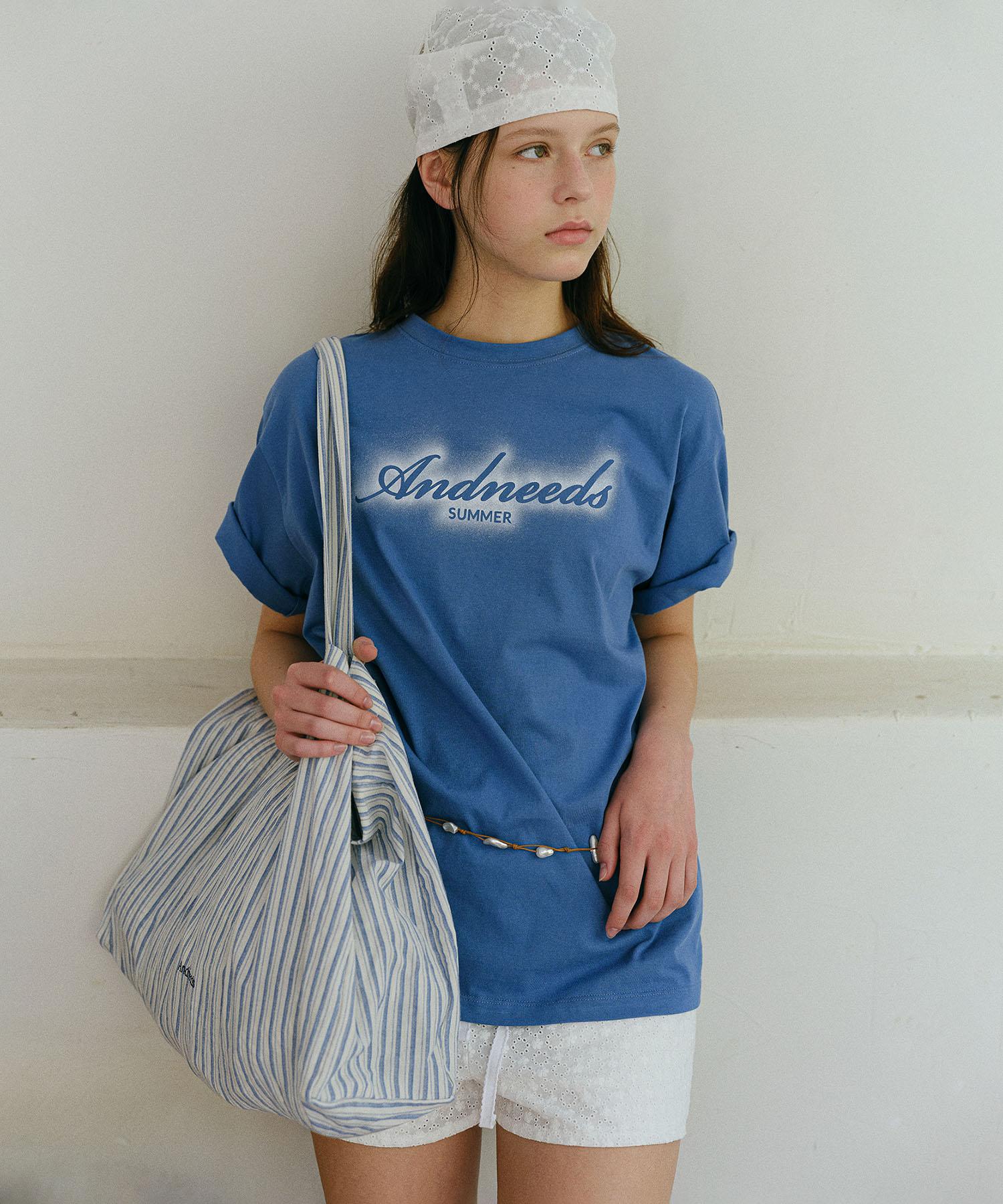 Annies Spray Half Tee (Blue) Blue