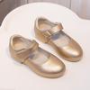 Fashion Versatile Girls' Shoes 2025 Spring New Kids Leather Shoe Simple Girls' Casual Shoes Anti Slip Child Performance Shoe