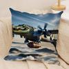 Funny Shark Fighter Meme Cushion Cover Silky Short Plush Invisible Zipper Dustproof Sofa Pillow Case For Home Decor
