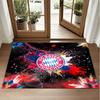Bayern Munich Design Crystal Velvet Rug Soft Decorative Mat for Bedroom Entrance