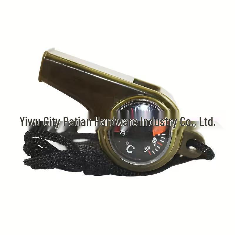 Multi-function Survival Whistle with Compass & Thermometer for Emergencies & Camping