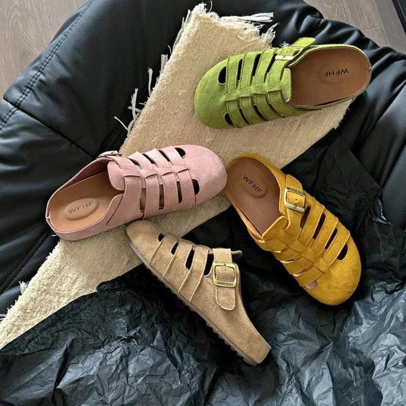 Fashion Roman Sandals Soft Woman Slippers Low Price 39 Casual Slides 2025 Trend New Style Korea Unique Luxury Vip Summer Shoes for Women