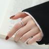 Women's 925 Knotted Open Ring: Light Luxury Index or Pinky Niche Design