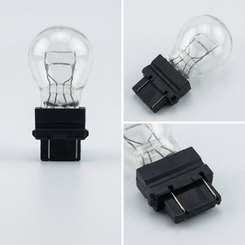 2pcs 3157 Halogen Brake Light Bulbs  Glass Automotive Replacement Lamps with Wedge Base Vehicle Accessoreis for Brake Tail Signal Use
