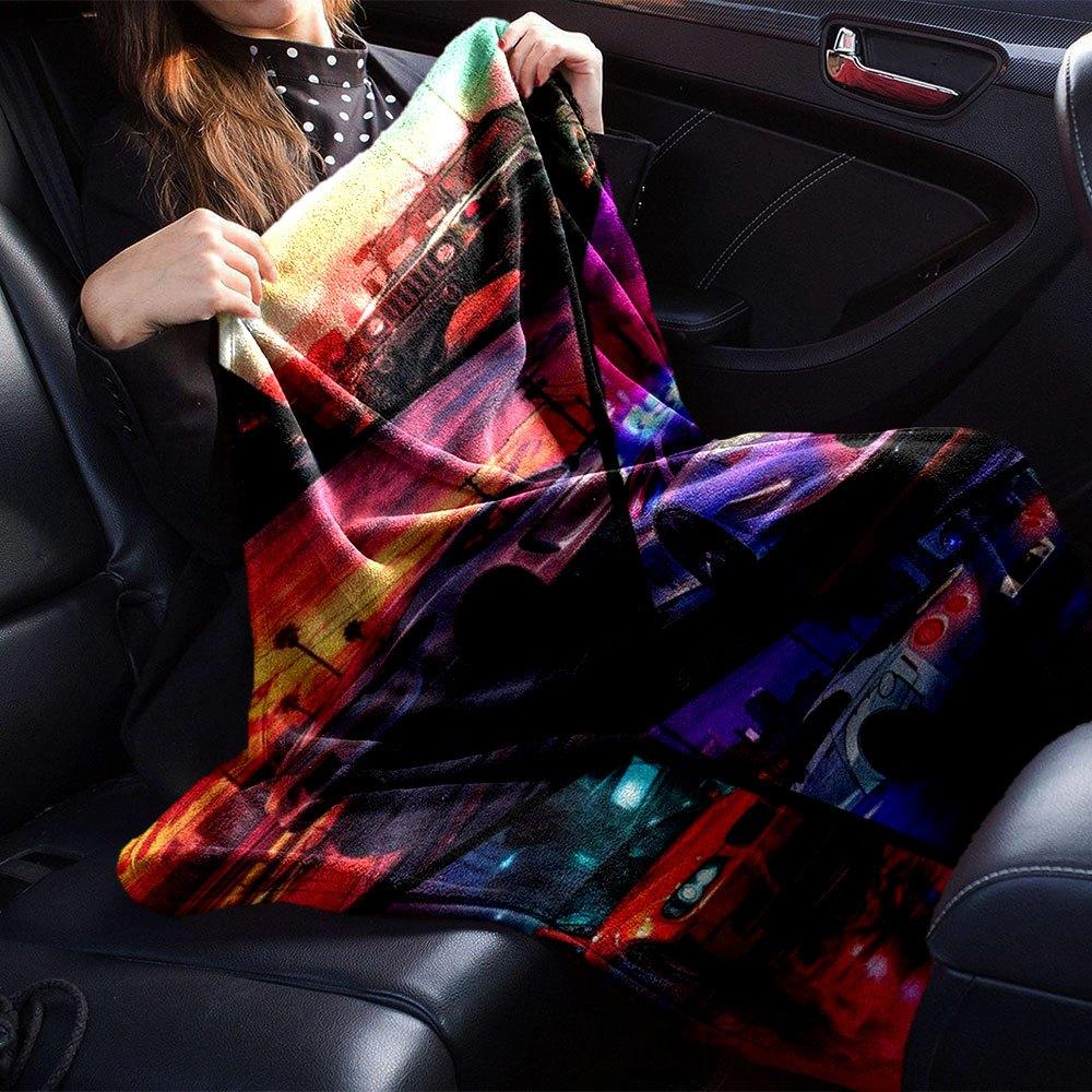 1pc Grand Theft Auto Soft Flannel Blanket with Designer Print A cozy blanket for all seasons, perfect for the couch, bed, office