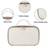 Laser Leather Diamond Plaid Cosmetic Bag, Portable Cosmetic Bag, PU Material