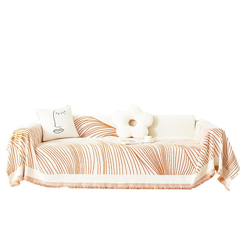 Double-Sided Sofa Cover Towel Ins Style Chenille Four Seasons Universal Skin Blanket All-Inclusive Universal Dust-Proof Cover