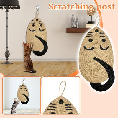 Muisvormige Sisal Krabmat voor Katten - Hangend & Vloer-, Niet-Afstotend Krab Speelgoed voor Katten