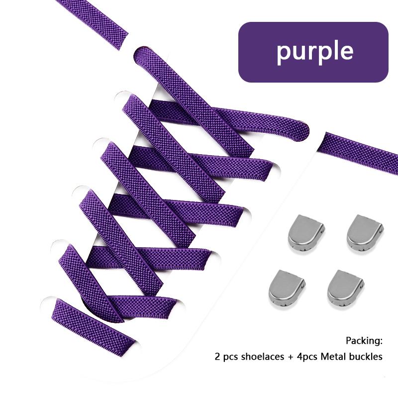 Elastic Laces Sneakers No Tie Shoe Laces 8MM Widened Flat Shoelaces Without Ties Kids Adult Sports Shoelace Shoes Accessories