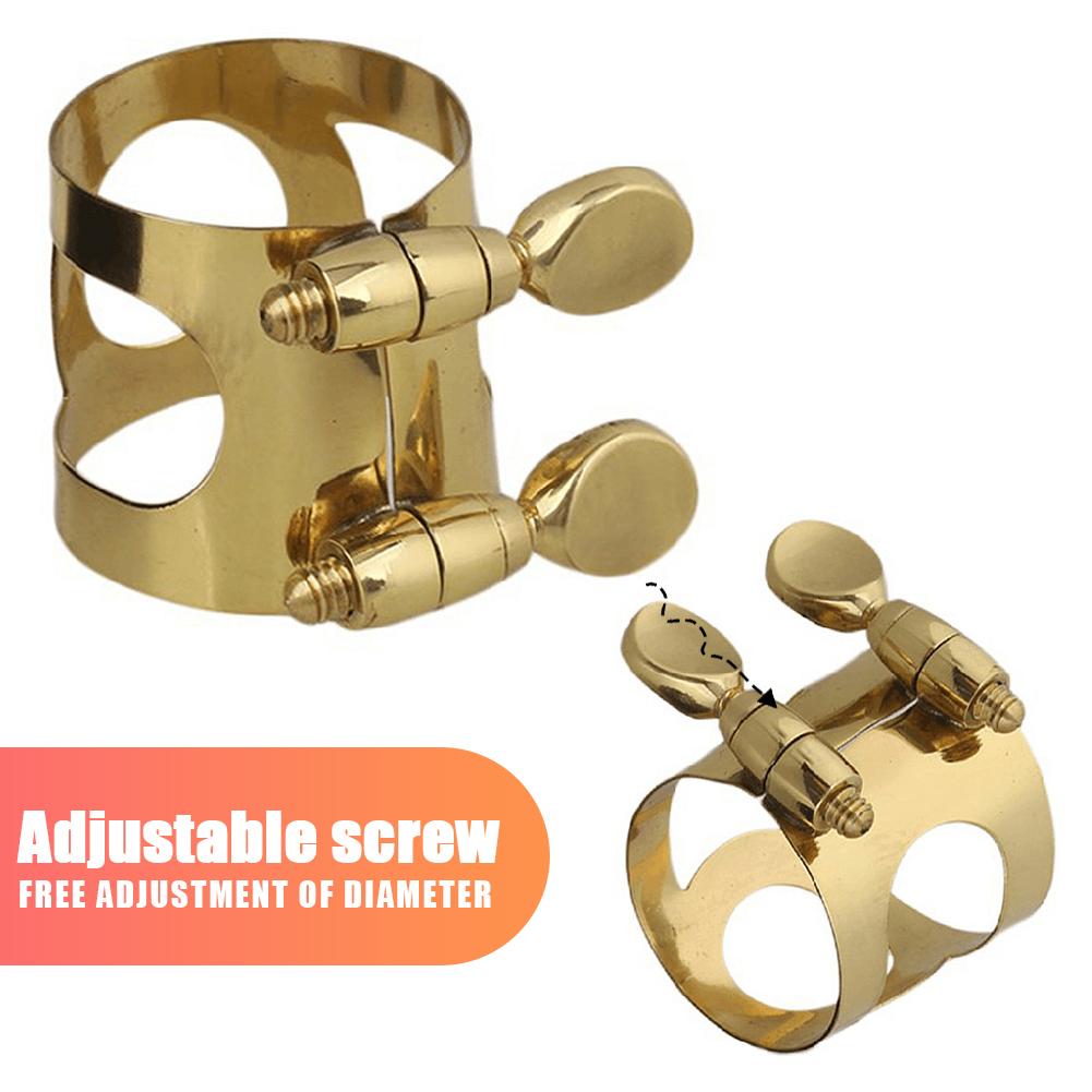 Sax Saxophone Mouthpiece Ligature Clip with Screws Alto Saxophone Ligature Metal Ligature Clip Clamp for Saxophone Mouthpiece