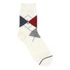 [26FW] White Check Cotton Blend Long Socks 3-Piece Set HISS6F527WT