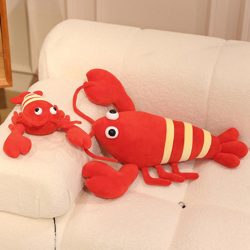 Cartoon Simulation Crayfish Doll Plush Toy Red Lobster Doll Home Pillow Children Soothing Rag Doll