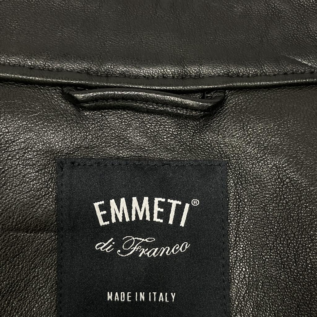 EMMETI GIAPPONE-078 JURI Black Lambskin Single Rider Jacket Jacket 46 blackUsed