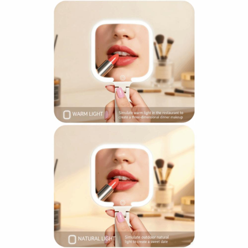 Touch Control Dimmable LED Makeup Mirror Bedroom Dressing Mirror  for Handheld,Tabletop&Travel