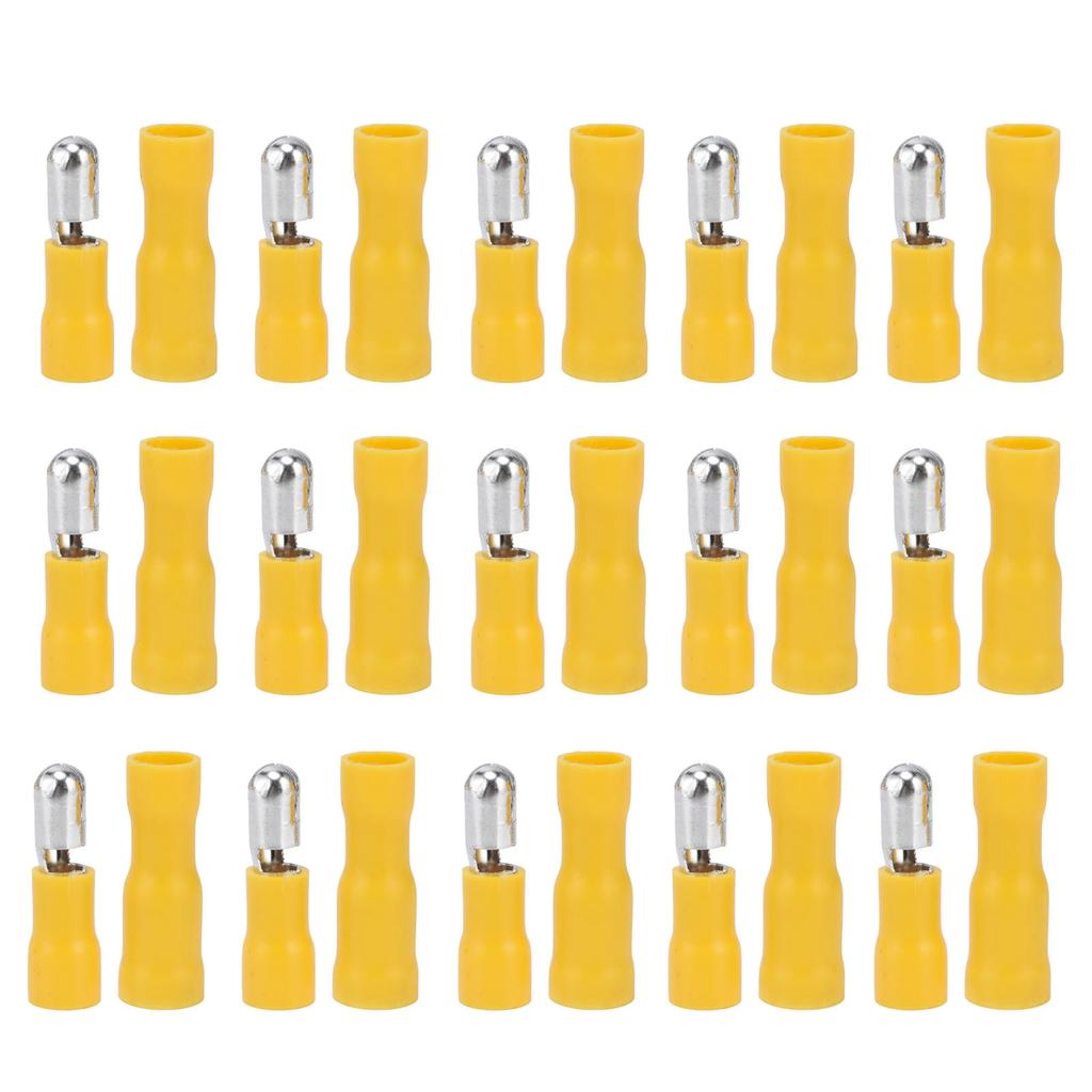 50Pcs Crimp Connector 12‑10 AWG Insulated Male Female Bullets Wire Terminal Set Kit
