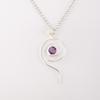 Gioielli in Argento Sterling 925 con Pietra di Ametista Naturale Ciondolo Fatto a Mano Per Donna PP-42-17